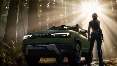 OMODA X SUV con diseño angular inspirado en mechas, visto de frente
