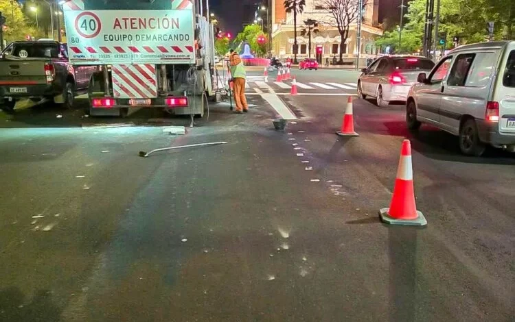 Obra de recuperación de la calzada en las calles General Paz y Vélez Sarsfield, Córdoba