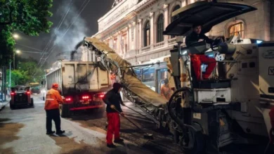 Obras nocturnas de rehabilitación en las avenidas Humberto Primo y Sarmiento, Córdoba