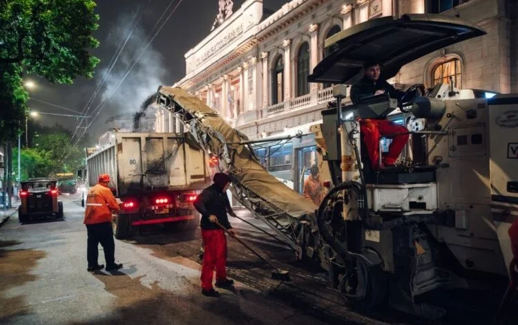 Obras nocturnas de rehabilitación en las avenidas Humberto Primo y Sarmiento, Córdoba