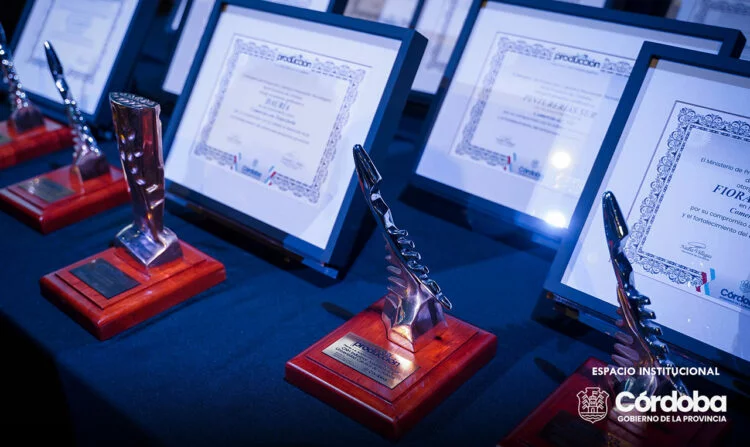Ceremonia de los Premios a la Producción 2026 en Córdoba con el gobernador Martín Llaryora