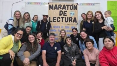 Estudiantes cordobeses participando en la Maratón Nacional de Lectura 2024