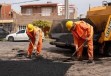 Calzada renovada en la calle Carlos Saavedra Lamas, Barrio Los Gigantes