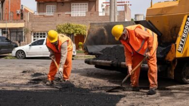 Calzada renovada en la calle Carlos Saavedra Lamas, Barrio Los Gigantes