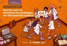 Portada del cuadernillo de prácticas de inclusión educativa para estudiantes con discapacidad auditiva en Córdoba