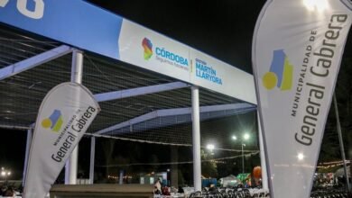 Polideportivo Social recién inaugurado en General Cabrera durante la Fiesta Provincial del Maní