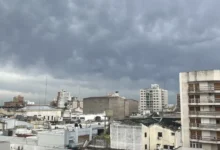 Mapa de la provincia de Córdoba con la ubicación prevista de tormentas para el viernes a las 9 y a las 15 horas