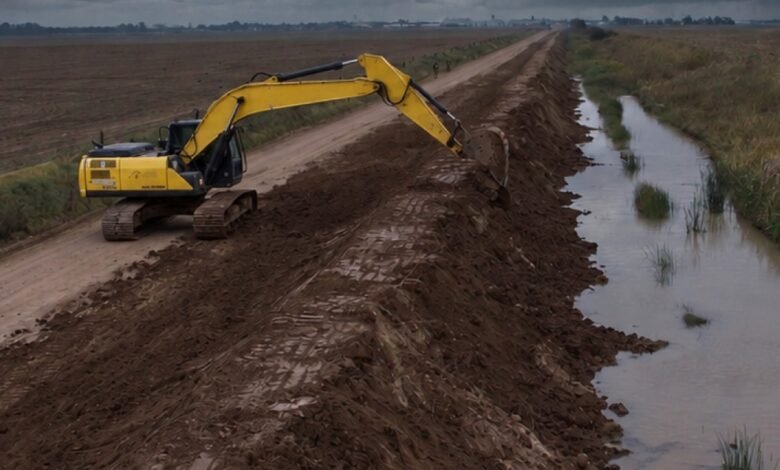Obras de enarenado y mejora de drenaje en caminos rurales de Córdoba