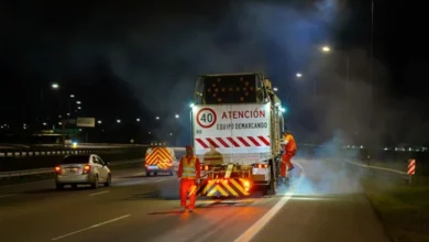 Obra de demarcación vial en la Avenida Circunvalación de Córdoba
