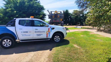 Agentes del Ministerio de Bioagroindustria sellando pulverizadores en inspecciones de Córdoba