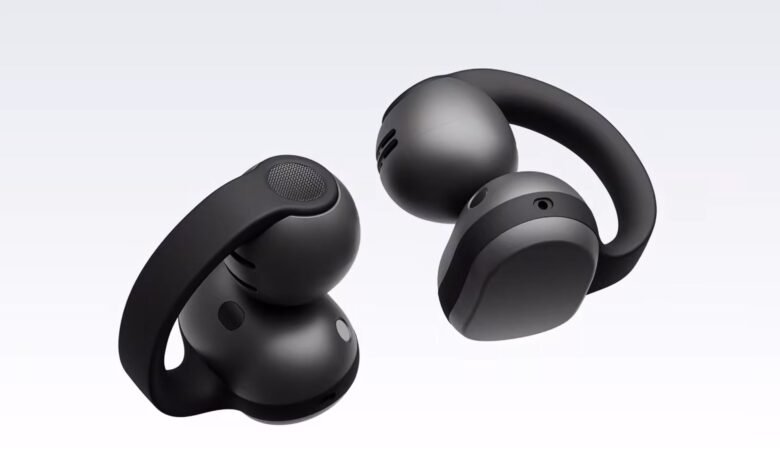 Auriculares Galaxy Buds On negros con diseño de clip abierto