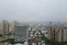 Mapa meteorológico con lluvias y tormentas sobre Córdoba para el lunes 12 de octubre de 2026