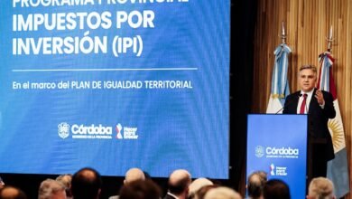 Mapa de Córdoba resaltando los departamentos beneficiados por el Programa Impuesto por Inversión