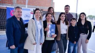 Polideportivo recién inaugurado en el barrio Rosedal de Quilino