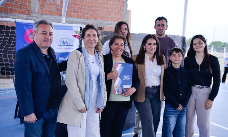 Polideportivo recién inaugurado en el barrio Rosedal de Quilino