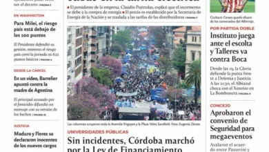Portada del diario impreso de Córdoba del viernes 16 de octubre de 2026